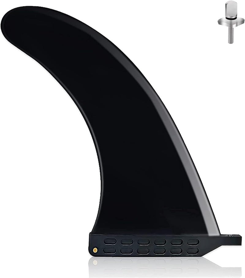 T-SIDAKE 9'' SUP Single Center Fin, Fiberglass Reinforeced Nylon SUP Replacement Fins, Free No Tool Fin Screw, Suitable for Longboard, Surfboard, SUP Single Fin Center Fin - Image 1